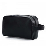 Trousse de Toilette Noire en Cuir Voyage Homme