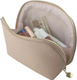 Trousse de Toilette Beige Abricot en Cuir Femme