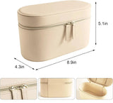 Trousse de Toilette Beige en Cuir Voyage Femme