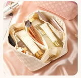 Trousse de Toilette Beige en Cuir Femme Luxe