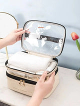 Trousse de Toilette Beige Tendance Femme