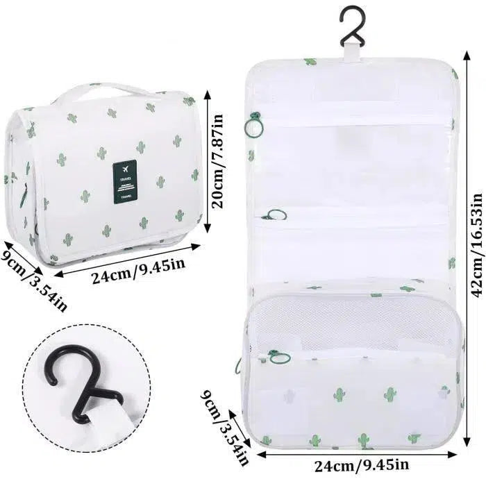 Trousse de Toilette Blanche Cactus Voyage Femme