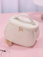 Trousse de Toilette Blanche en Cuir Style Femme