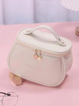 Trousse de Toilette Blanche en Cuir Style Femme