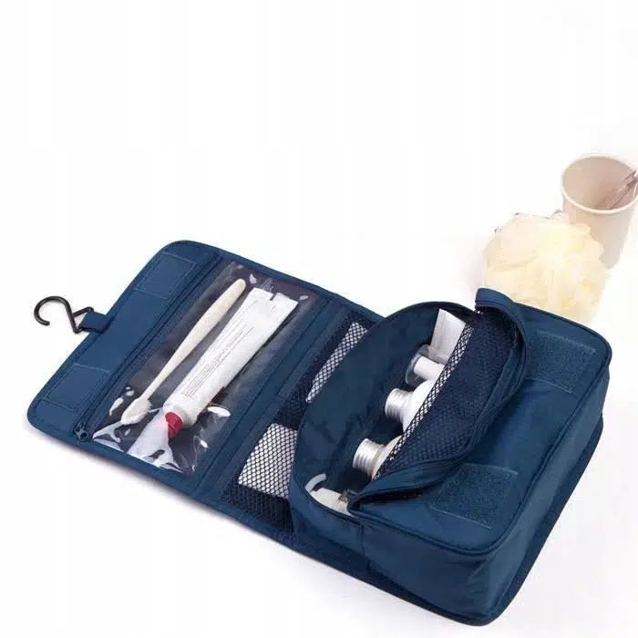 Trousse de Toilette Bleue avec Compartiment Homme