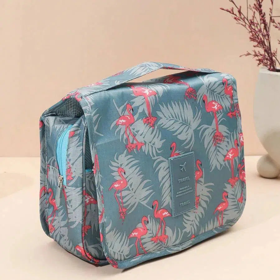 Trousse de Toilette Flamant Rose avec Compartiment Femme