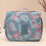 Flamingo Toiletry Bag with Compartment for Women