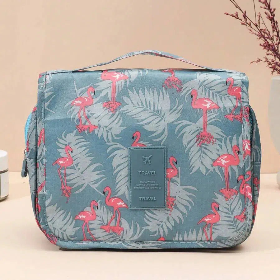 Trousse de Toilette Flamant Rose avec Compartiment Femme