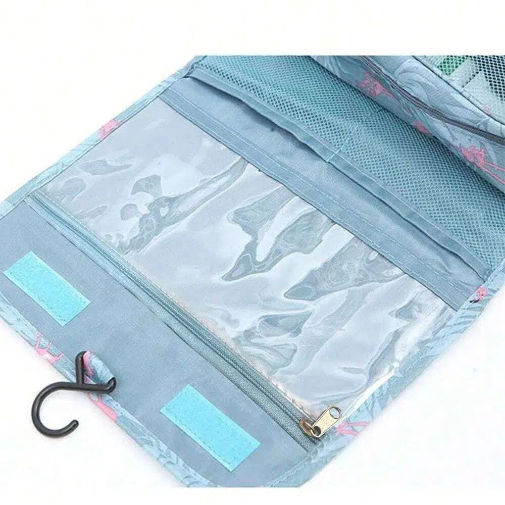 Trousse de Toilette Flamant Rose avec Compartiment Femme