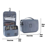 Grey Toiletry Bag with Compartment for Men