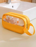 Trousse de Toilette Jaune Transparente Femme