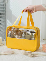 Trousse de Toilette Jaune Transparente Voyage Femme