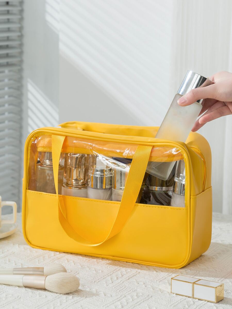 trousse-de-toilette-jaune-transparente-voyage-femme