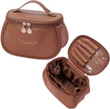 Trousse de Toilette Marron en Cuir Style Femme