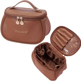 Trousse de Toilette Marron en Cuir Style Femme