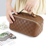 Trousse de Toilette Marron en Cuir Tendance Femme