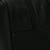 Black Leather Travel Toiletry Bag for Men