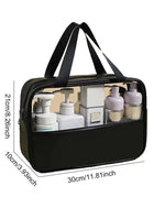 Trousse de Toilette Noire Transparente Voyage Femme