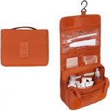 Trousse de Toilette Orange avec Compartiment Femme