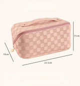 Trousse de Toilette Rose en Cuir Femme Luxe