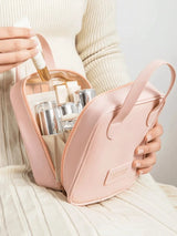 Trousse de Toilette Rose en Cuir Femme