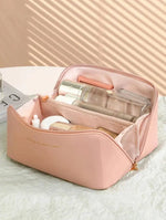 Trousse de Toilette Rose en Cuir Luxe Femme