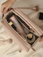 Trousse de Toilette Rose en Cuir Voyage Tendance Femme