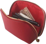 Trousse de Toilette Rouge en Cuir Tendance Femme