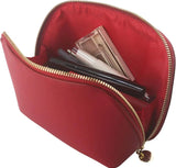 Trousse de Toilette Rouge en Cuir Tendance Femme