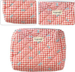 Trousse de Toilette Rouge Matelassée Femme