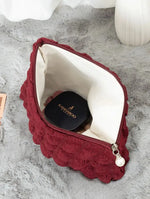 Trousse de Toilette Rouge Matelassée Tendance Femme