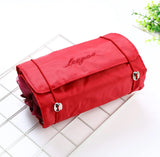 Trousse de Toilette Rouge Pliable avec Compartiment Femme