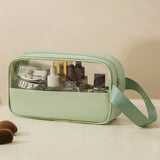 Trousse de Toilette Verte Transparente Femme