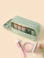 Trousse de Toilette Verte Transparente Femme