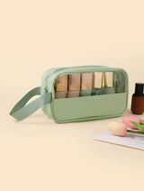 Trousse de Toilette Verte Transparente Femme