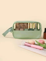 Trousse de Toilette Verte Transparente Femme