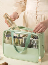 Trousse de Toilette Verte Transparente Voyage Femme