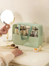 Trousse de Toilette Verte Transparente Voyage Femme