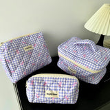 Women's Quilted Purple Toiletry Bag