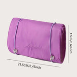 Women's Foldable Purple Toiletry Bag with Compartment